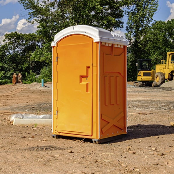 how often are the portable restrooms cleaned and serviced during a rental period in Highland Heights